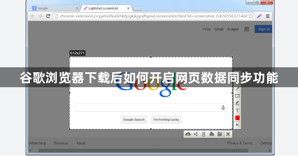 谷歌浏览器下载后如何开启网页数据同步功能1