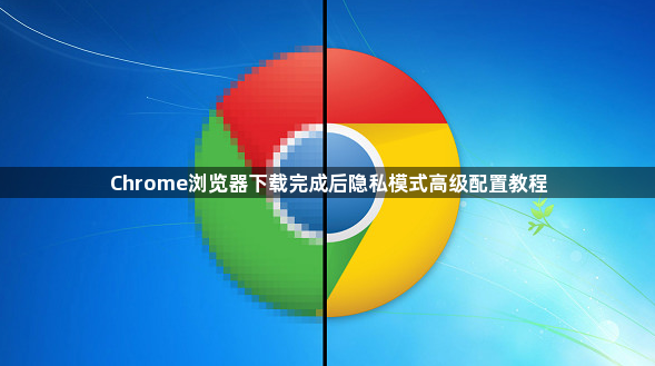 Chrome浏览器下载完成后隐私模式高级配置教程1