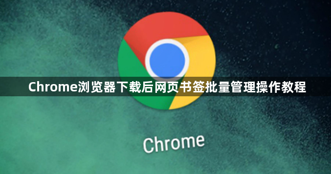Chrome浏览器下载后网页书签批量管理操作教程1