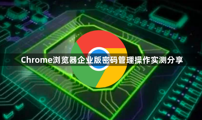 Chrome浏览器企业版密码管理操作实测分享1