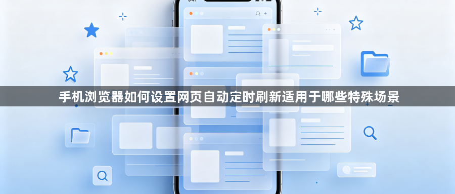 手机浏览器如何设置网页自动定时刷新适用于哪些特殊场景1
