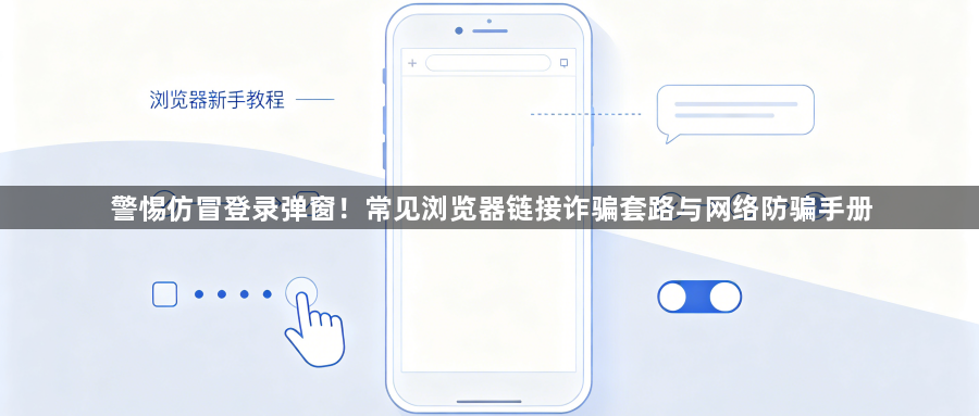 警惕仿冒登录弹窗!常见浏览器链接诈骗套路与网络防骗手册1