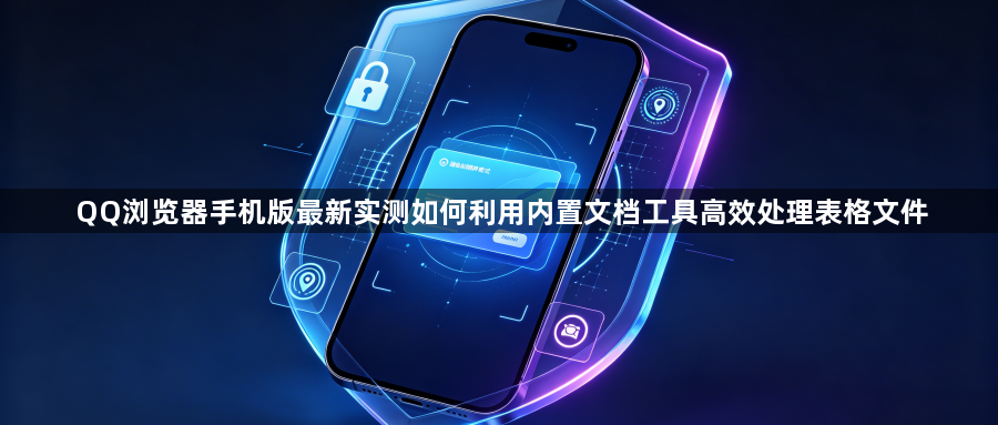 QQ浏览器手机版最新实测如何利用内置文档工具高效处理表格文件1