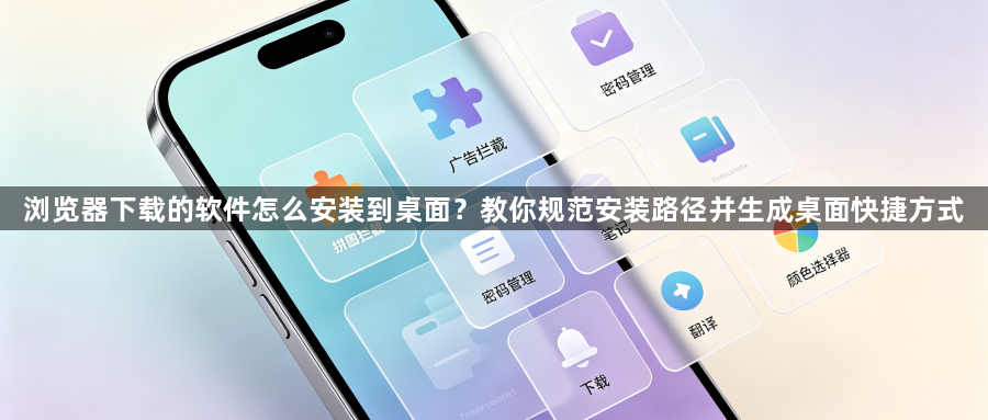 浏览器下载的软件怎么安装到桌面?教你规范安装路径并生成桌面快捷方式1