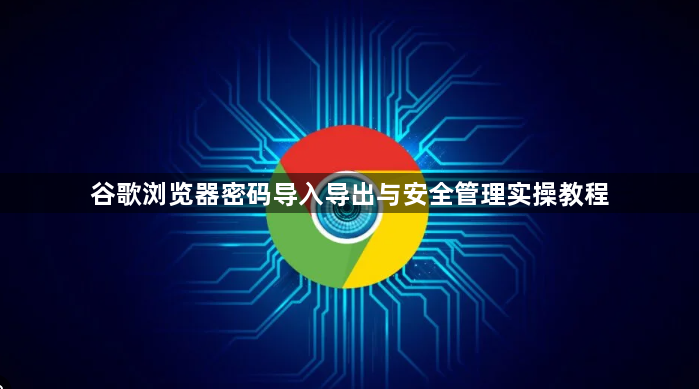 谷歌浏览器密码导入导出与安全管理实操教程1