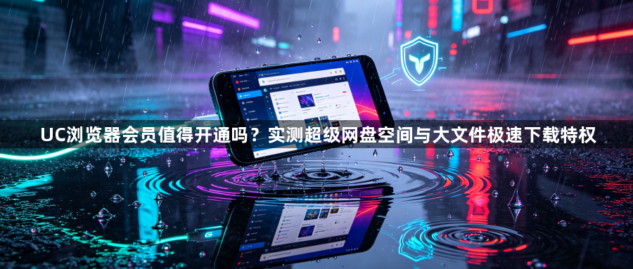 UC浏览器会员值得开通吗?实测超级网盘空间与大文件极速下载特权1