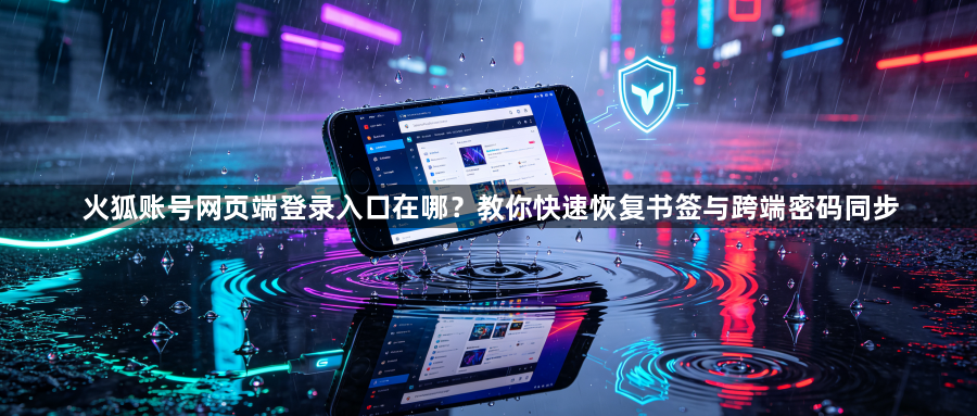 火狐账号网页端登录入口在哪？教你快速恢复书签与跨端密码同步1
