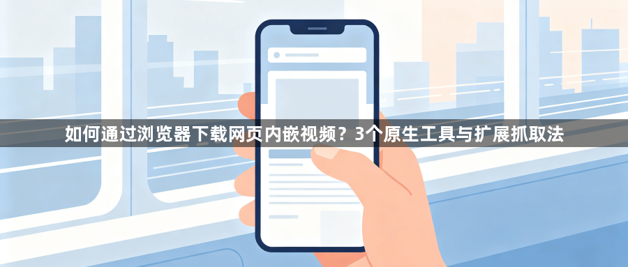 如何通过浏览器下载网页内嵌视频？3个原生工具与扩展抓取法1