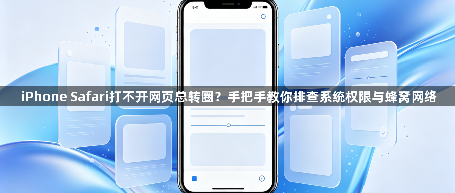 iPhone Safari打不开网页总转圈?手把手教你排查系统权限与蜂窝网络1