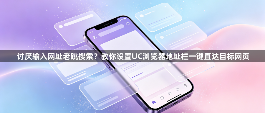 讨厌输入网址老跳搜索?教你设置UC浏览器地址栏一键直达目标网页1