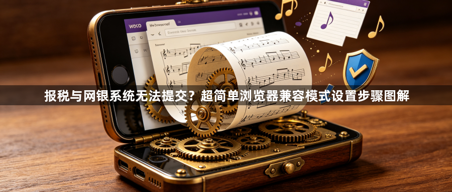 报税与网银系统无法提交?超简单浏览器兼容模式设置步骤图解1