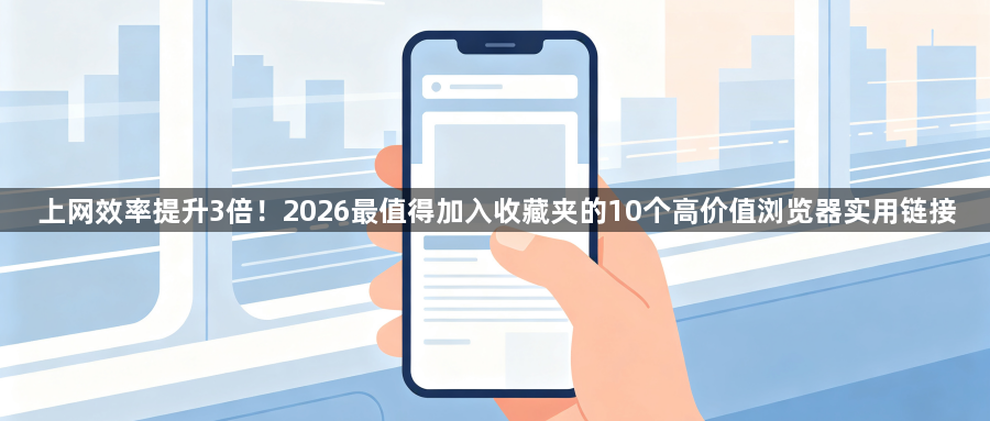 上网效率提升3倍!2026最值得加入收藏夹的10个高价值浏览器实用链接1