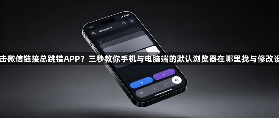 点击微信链接总跳错APP?三秒教你手机与电脑端的默认浏览器在哪里找与修改设置1